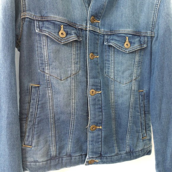 Nano Universe Jacket XS Blue Denim Jean Adult Trucker Japanese Streetwear RARE‎ - Picture 8 of 12